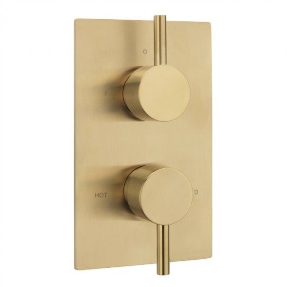 Sagittarius Ergo Concealed Thermostatic Shower Valve Brushed Brass