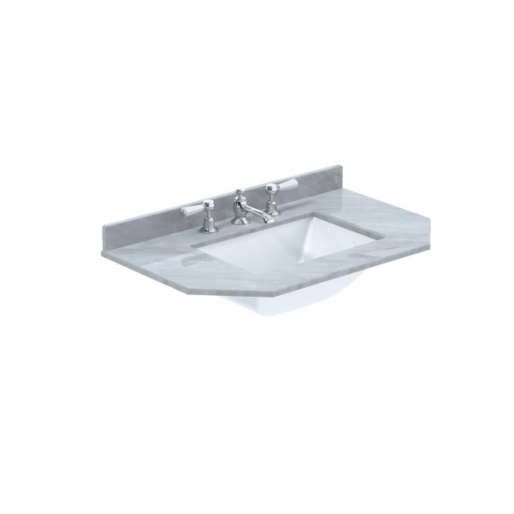 Bayswater Victrion 750mm Angled Marble Top 3 Tap Hole Grey Marble BCT753G